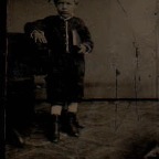 Young Child Tin type of young boy with book