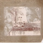 Badly Damaged Photo of People by Body of Water